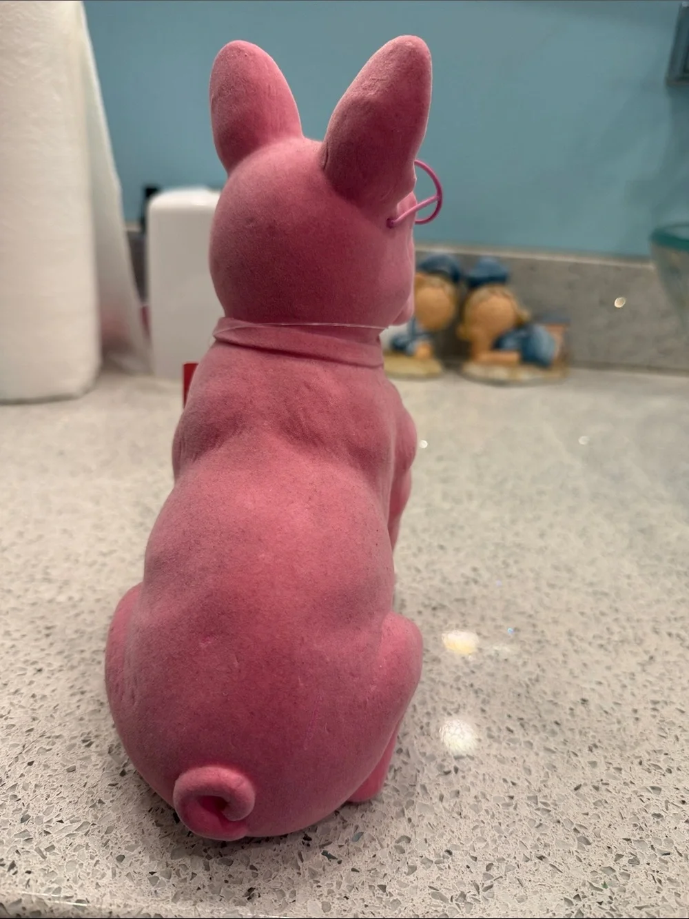 Stylish Pink Velvet French Bulldog Figurine by Target